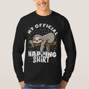 Camiseta Engraçado Dormir Sloth Nap Preguiçoso Ativo