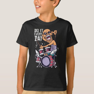 Camiseta Engraçado Drummer Drums Presente