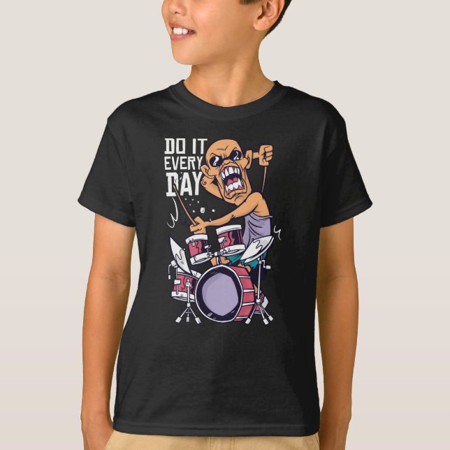 Camiseta Engraçado Drummer Drums Presente (Frente)