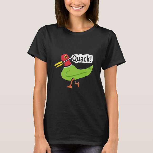 Camiseta Engraçado Duck Quacking (Frente)