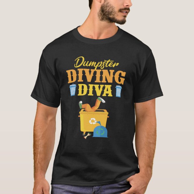 Camiseta Engraçado Dumpster Diva Lover (Frente)