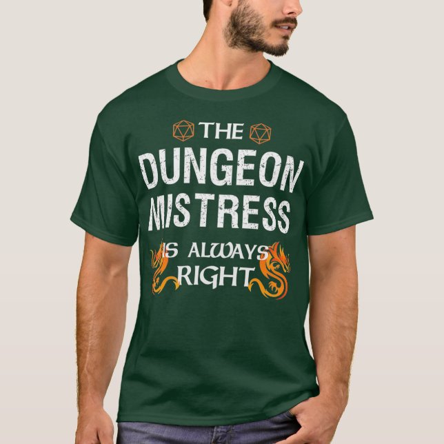 Camiseta Engraçado Dungeon, Senhora Dragões Dice Gift (Frente)