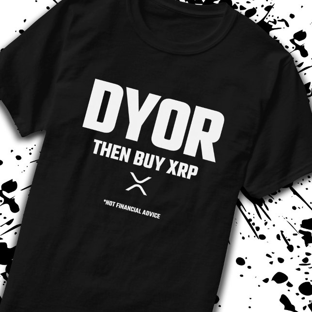 Camiseta Engraçado DYOR Faça Sua Própria Criptomoeda XRP de (Criador carregado)