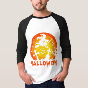 Camiseta Engraçado e assustador traje de bruxa do Dia das 