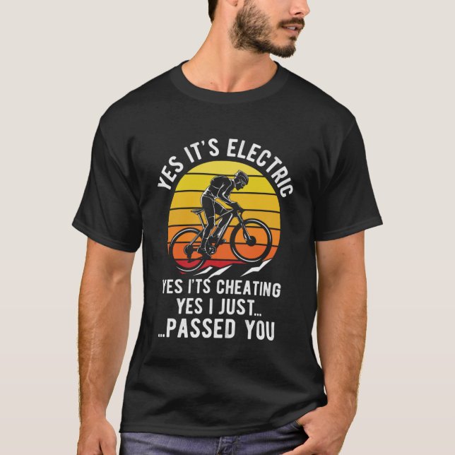Camiseta Engraçado E-Bike Meme Gift ebike cita sim A vida é (Frente)