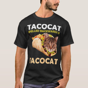 Camiseta Engraçado e bonito de Tacocat Taco Cat Ortografado