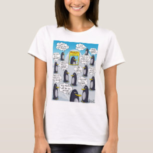 Camiseta Engraçado e bonito pinguim do mês.