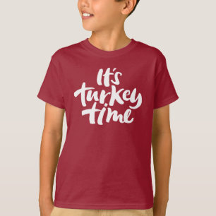 Camiseta Engraçado É Hora Da Turquia, Dia De Ação De Graças