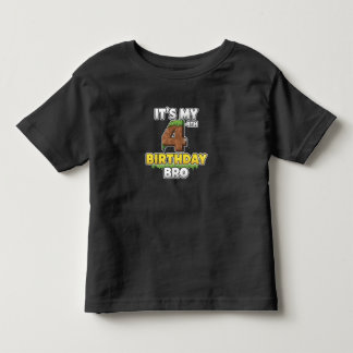 Camiseta Engraçado É Meu 4º Aniversário Irmão Vídeo Jogo Pi