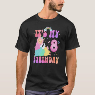 Camiseta Engraçado É Meu 8º Aniversário Fofinho Llamacorn A