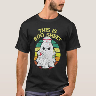 Camiseta Engraçado, é o Boo Sheet RN LPN ICU ER Nurn Hallow