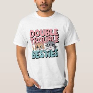 Camiseta Engraçado e Quirky Bestie-Themed Trabalho de arte