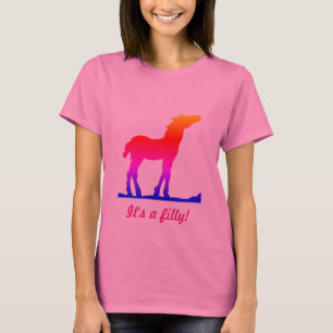 Camiseta Engraçado "É um Chato!" com Foal Silhouette