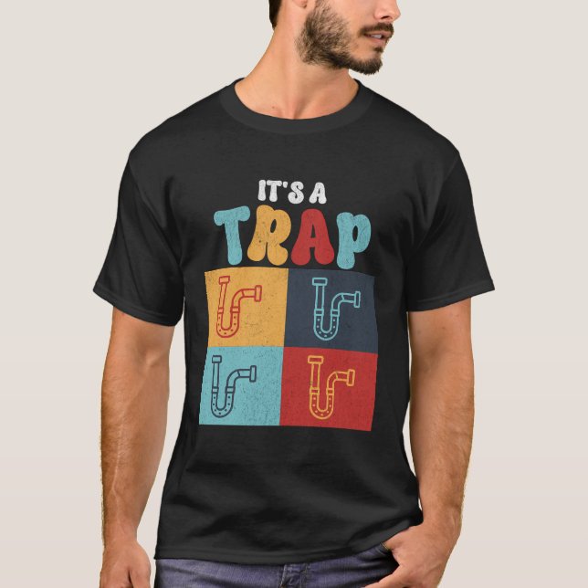 Camiseta Engraçado É Um Contrato De Canalizador De Arte Pop (Frente)
