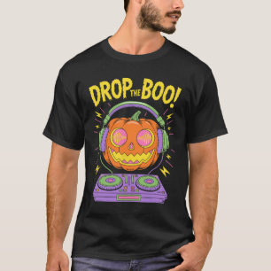 Camiseta Engraçado Edm Dj Halloween Pumpkin
