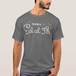 Camiseta Engraçado Eid alFitr Mubarak Citação Feliz Muçulma