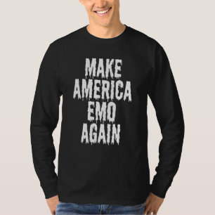 Camiseta Engraçado Emo Kid Sad Music Gótico Punk Cena G