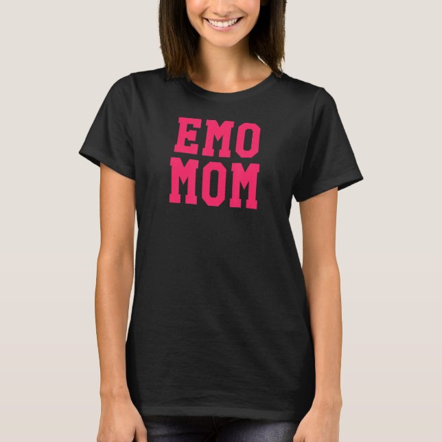 Camiseta Engraçado Emo Mãe Gótico Punk Dia de as mães Gift (Frente)