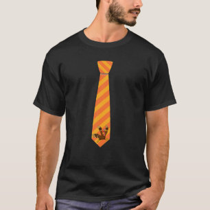 Camiseta Engraçado empate de Ação de Graças com um peru par