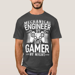 Camiseta Engraçado Engenheiro Mecânico Por Jogador Diário À
