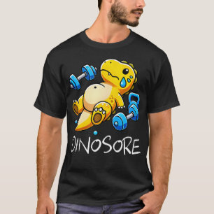 Camiseta Engraçado Engraçado Dinossauro de Malhação de Gym