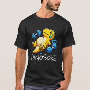 Camiseta Engraçado Engraçado Dinossauro de Malhação de Gym