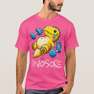 Camiseta Engraçado Engraçado Dinossauro de Malhação de Gym