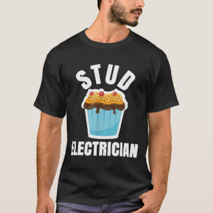 Camiseta Engraçado Engraçado Muffin Elétrico Marido