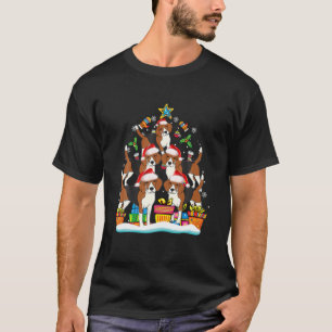 Camiseta Engraçado Engraçado Torneio de Natal Decor Dog L