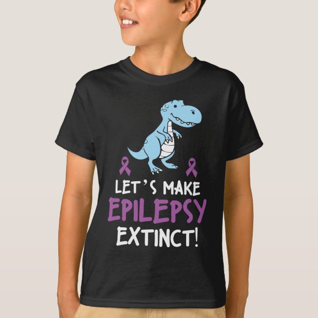 Camiseta Engraçado Epilepsia Dinossauro Guerreiro Advertênc (Frente)