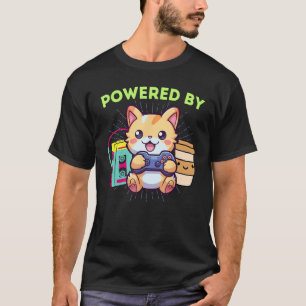 Camiseta Engraçado Equipado Com Café Para Jogos De Gâmero E