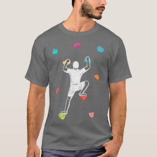 Camiseta Engraçado escalado de rochas na pedreira desportiv