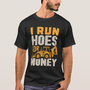 Camiseta Engraçado Escavador Tornhoque, Eu Corro Mãos Para