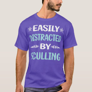 Camiseta Engraçado Escultação Facilmente Distraída