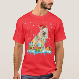 Camiseta Engraçado Eskimo Americano Cachorro Árvore De Nata