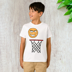 Camiseta Engraçado Esmirando Rosto de Basquete