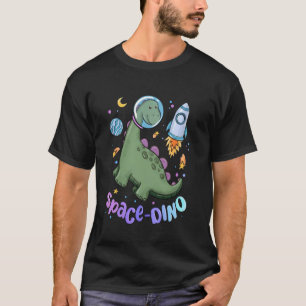 Camiseta Engraçado Espaço Dino Bonito Astronauta Dinossauro