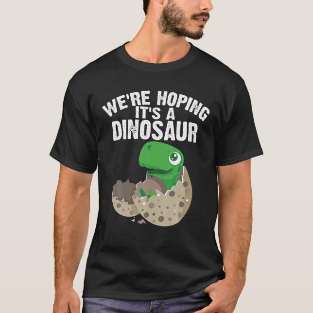 Camiseta Engraçado. Esperamos que seja um presente de dinos (Frente)