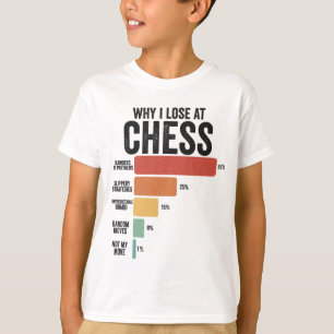 Camiseta Engraçado Esporte De Xadrez Por Que Eu Perder No R