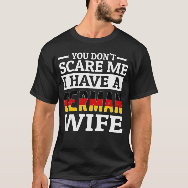 Camiseta Engraçado Esposa Alemã Dizendo (Frente)