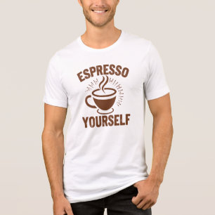 Camiseta Engraçado "Espresso Você Mesmo" Café