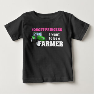 Camiseta Engraçado Esqueça Princesa Eu Quero Ser Um Farmado