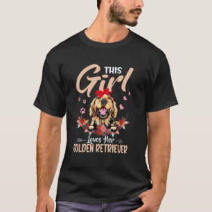 Camiseta Engraçado Essa Garota Ama Seu Retriever Dourado