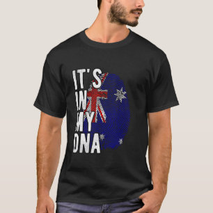 Camiseta Engraçado está no meu DNA, a bandeira australiana