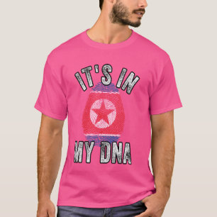 Camiseta Engraçado está no meu DNA, a bandeira da Coreia do