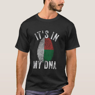 Camiseta Engraçado, está no meu DNA, a bandeira malgaxe Fin
