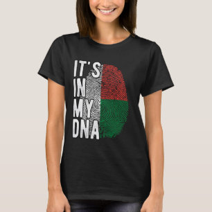 Camiseta Engraçado, está no meu DNA, a bandeira malgaxe Fin
