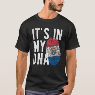 Camiseta Engraçado, está no meu DNA, a bandeira paraguaia I