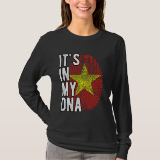 Camiseta Engraçado, está no meu DNA, bandeira do Vietnã Imp