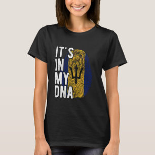Camiseta Engraçado, está no meu DNA Barbados, sinalizador F